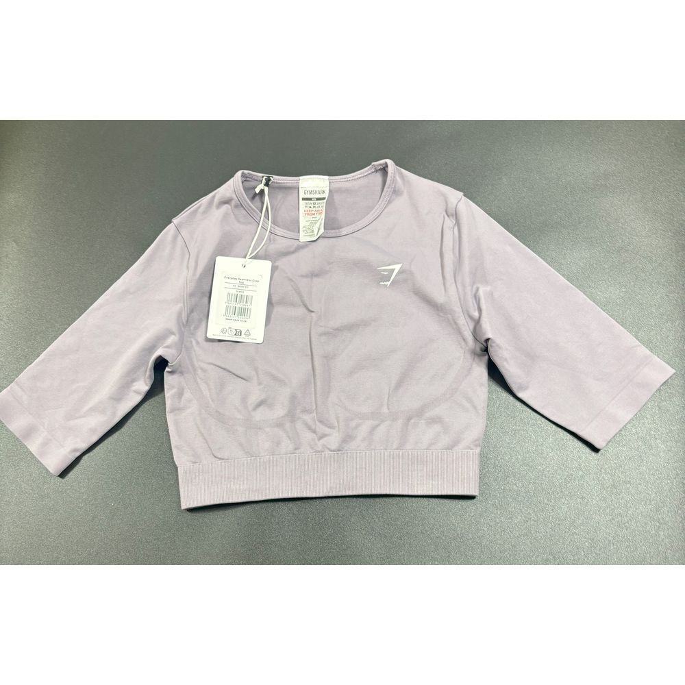 Gymshark NWT Everyday Seamless Crop Top Short Sleeve in Fog‎ Purple Size X-Small